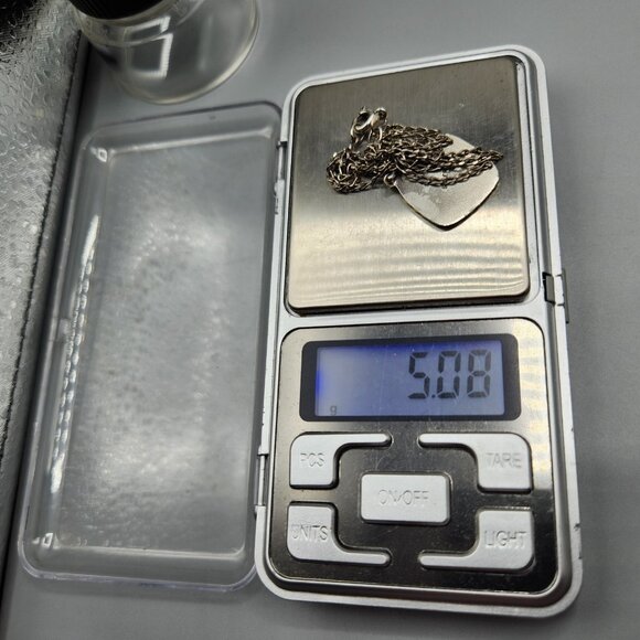 Sterling Silver St Christopher Pendant on 16" Rope Chain 5.1 Grams Italy 925 - Picture 11 of 11